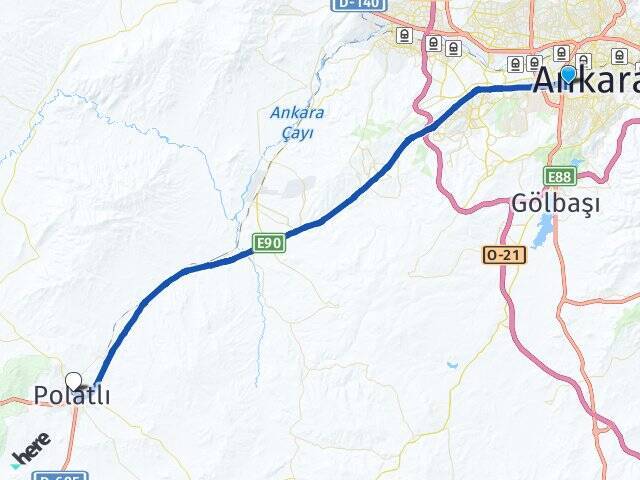 Nasuh Akar Polatlı YHT Garı Arası Kaç Km - Yol Tarifi