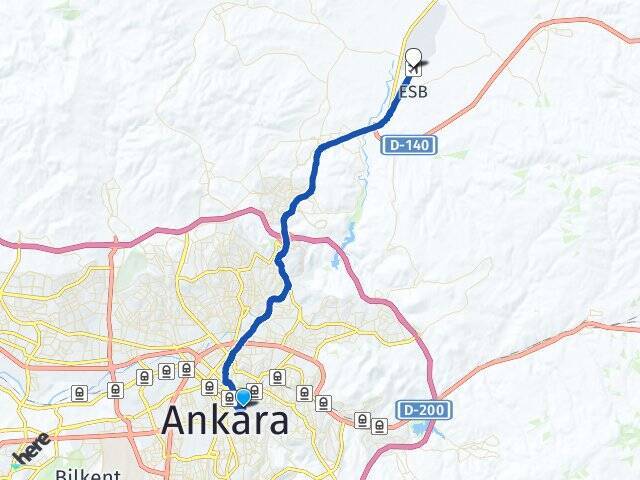 Ön Cebeci Esenboğa Havalimanı Arası Kaç Km - Yol Tarifi