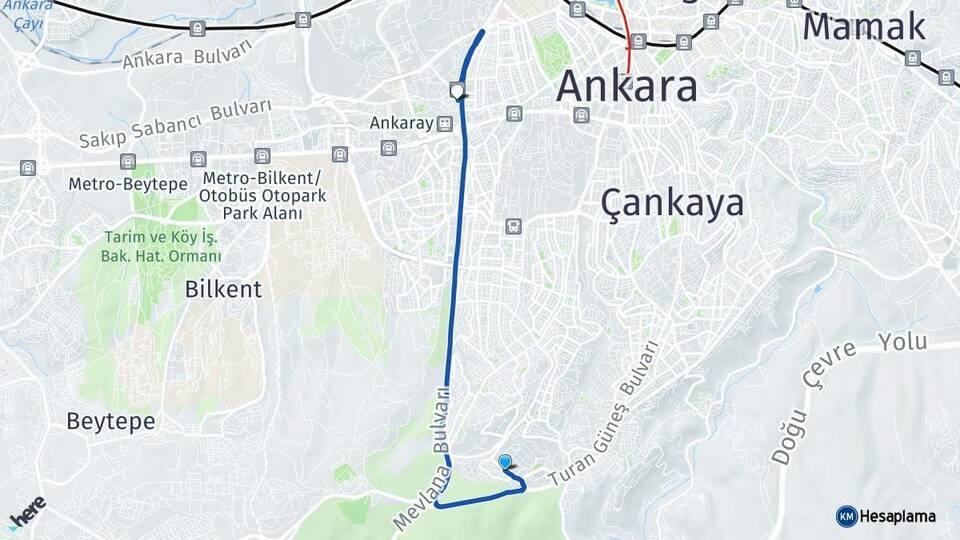 Oran Ankara AŞTİ Otogarı Arası Kaç Km - Yol Tarifi