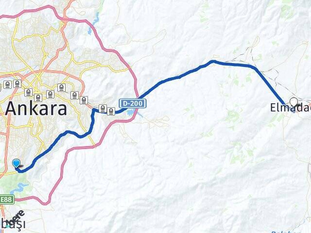 Oran Elmadağ Arası Kaç Km - Yol Tarifi