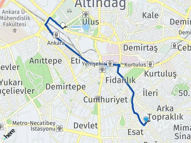 Seyranbağları Ankara Tren Garı Arası Kaç Km - Yol Tarifi