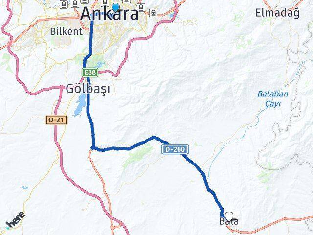Seyranbağları Bala Arası Kaç Km - Yol Tarifi
