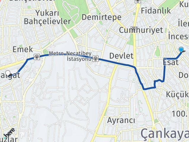 Seyranbağları Balgat Arası Kaç Km - Yol Tarifi