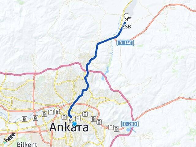 Seyranbağları Esenboğa Havalimanı Arası Kaç Km - Yol Tarifi