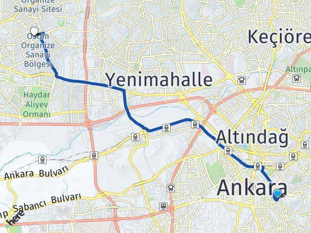 Seyranbağları Ostim Arası Kaç Km - Yol Tarifi