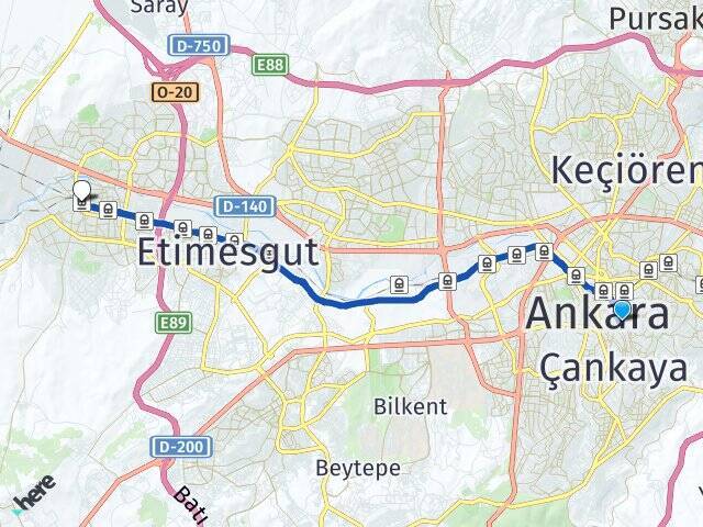 Seyranbağları Sincan YHT Garı Arası Kaç Km - Yol Tarifi