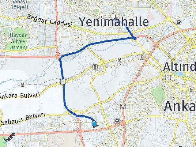 Söğütözü Yenimahalle Arası Kaç Km - Yol Tarifi