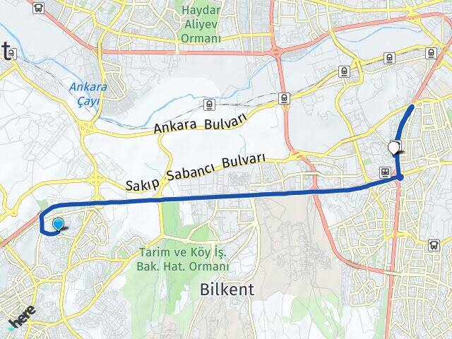Ümit Ankara AŞTİ Otogarı Arası Kaç Km - Yol Tarifi