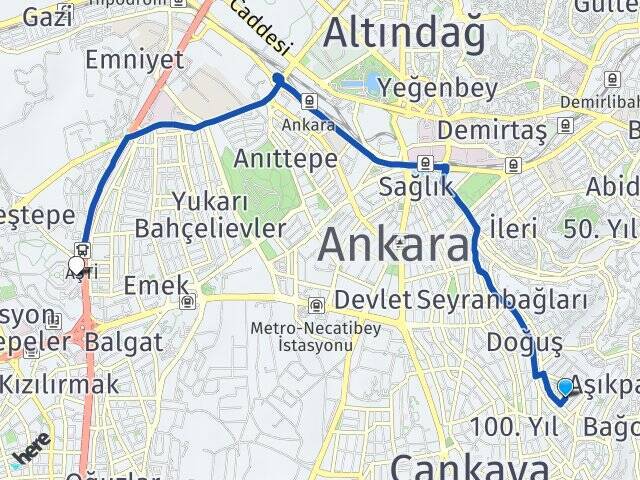 Umut Ankara AŞTİ Otogarı Arası Kaç Km - Yol Tarifi