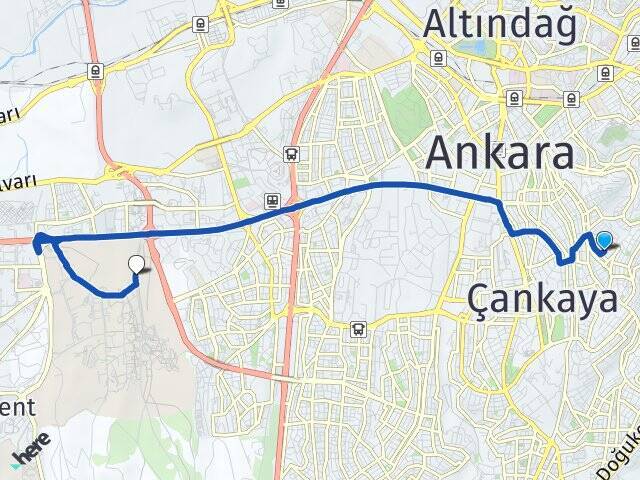 Umut Orta Doğu Teknik Üniversitesi (ODTÜ) Arası Kaç Km - Yol Tarifi