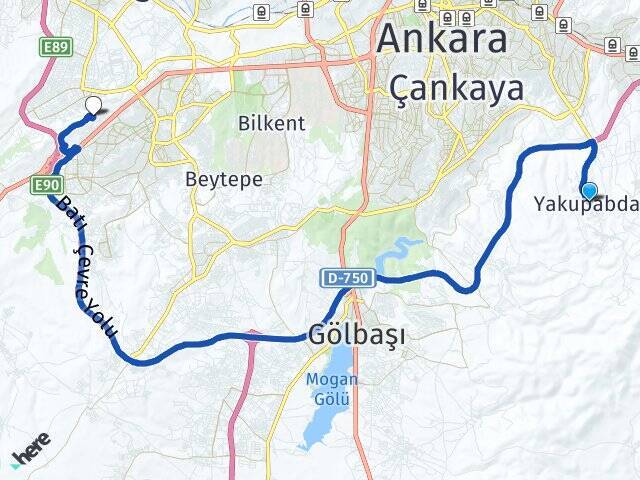 Yakupabdal Başkent Üniversitesi Arası Kaç Km - Yol Tarifi