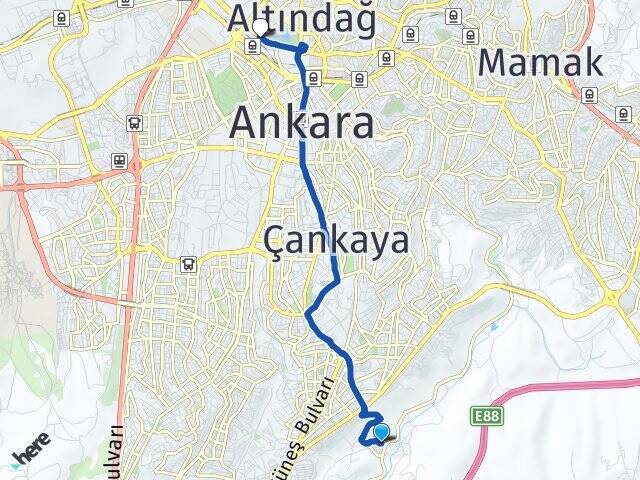 Yeşilkent Ankara Tren Garı Arası Kaç Km - Yol Tarifi