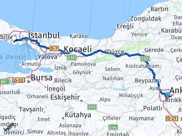Yukarı Dikmen Esenyurt Arası Kaç Km - Yol Tarifi