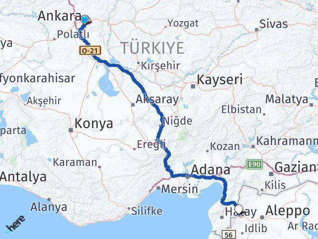 Yukarı Dikmen Reyhanlı Arası Kaç Km - Yol Tarifi
