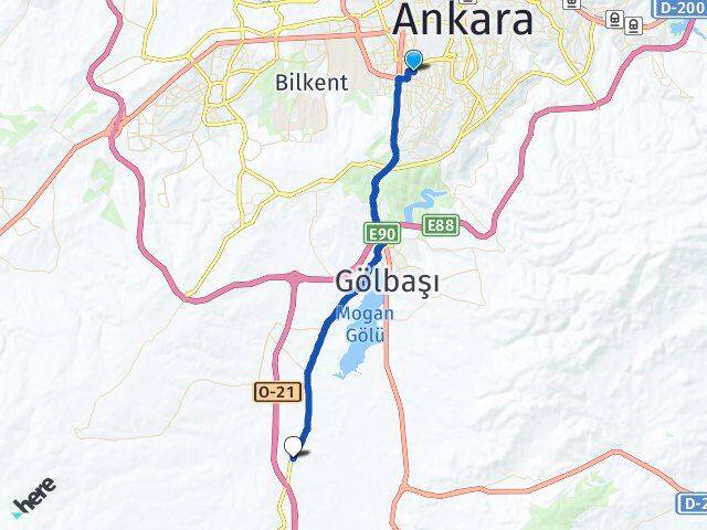 Yukarı Öveçler Yavrucuk Arası Kaç Km - Yol Tarifi