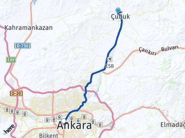 Barbaros Ankara AŞTİ Otogarı Arası Kaç Km - Yol Tarifi