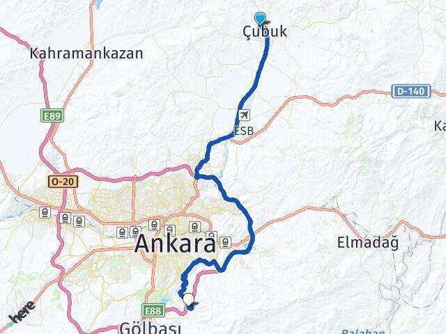 Barbaros Yıldırım Beyazıt Üniversitesi Arası Kaç Km - Yol Tarifi
