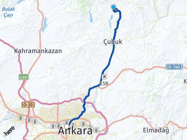 Çitköy Ankara AŞTİ Otogarı Arası Kaç Km - Yol Tarifi