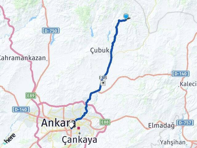 Dağkalafat Ankara AŞTİ Otogarı Arası Kaç Km - Yol Tarifi