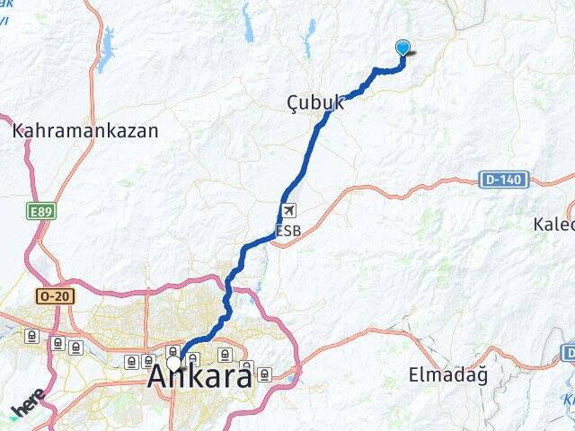 Dedeler Ankara AŞTİ Otogarı Arası Kaç Km - Yol Tarifi