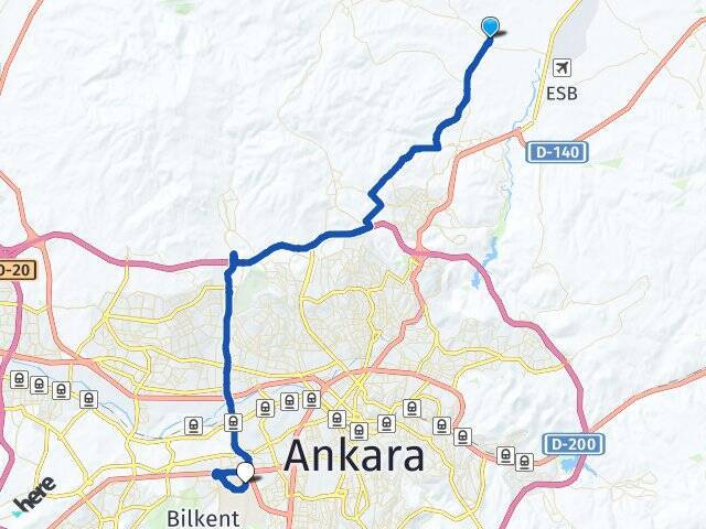 Dumlupınar Orta Doğu Teknik Üniversitesi (ODTÜ) Arası Kaç Km - Yol Tarifi