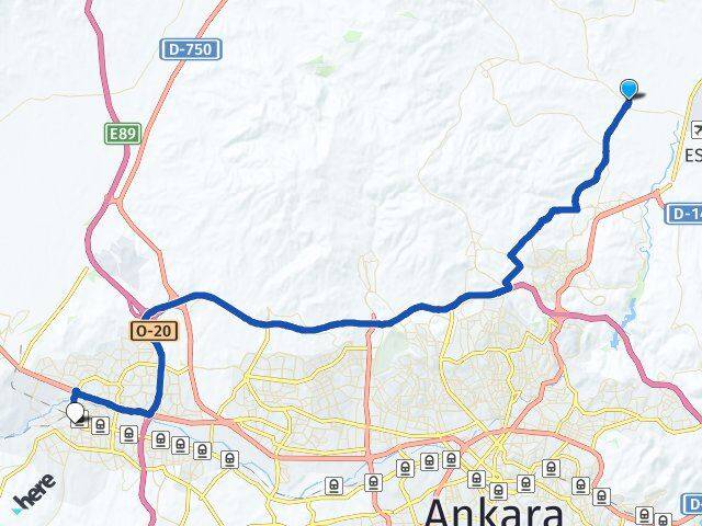 Ankara Çubuk Dumlupınar Sincan Arası Kaç Km - Yol Haritası