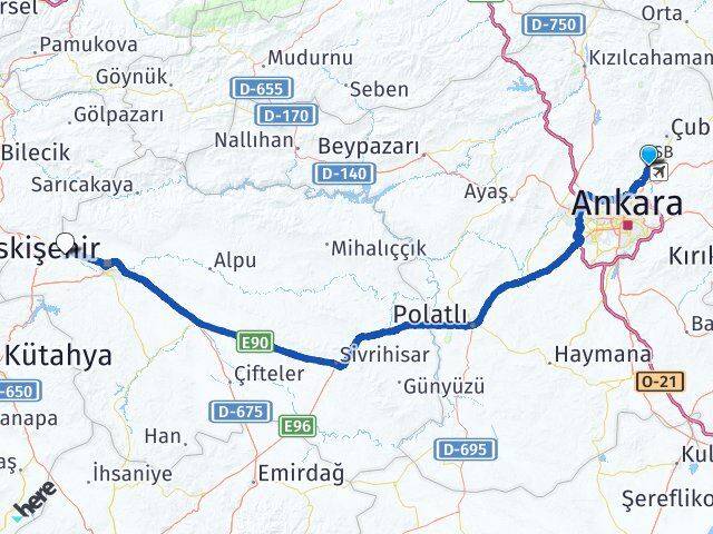 Dumlupınar Tepebaşı Arası Kaç Km - Yol Tarifi