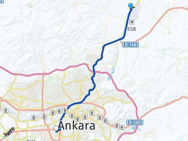 Esenboğa Çukurambar Arası Kaç Km - Yol Tarifi