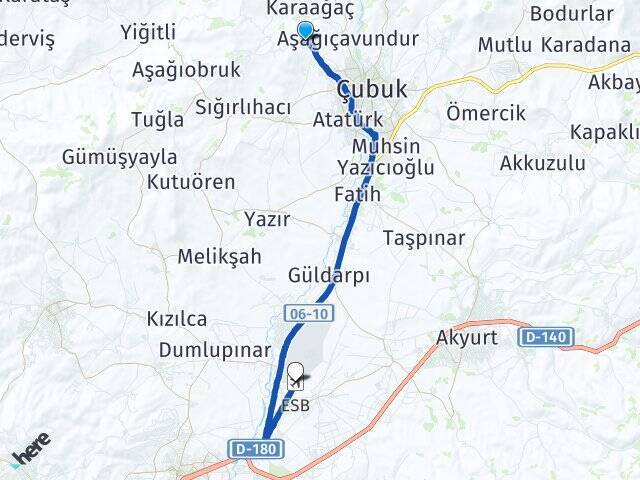Gökçedere Esenboğa Havalimanı Arası Kaç Km - Yol Tarifi