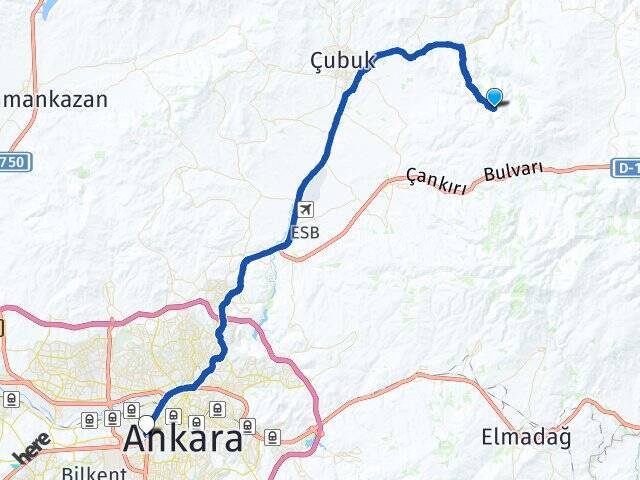 İmamhüseyin Ankara AŞTİ Otogarı Arası Kaç Km - Yol Tarifi