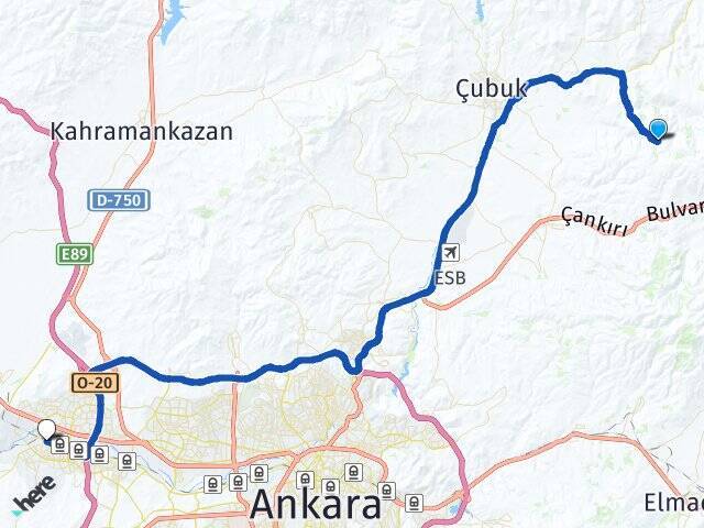 İmamhüseyin Sincan YHT Garı Arası Kaç Km - Yol Tarifi