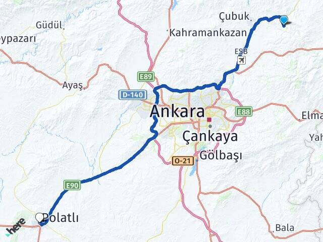 Kapaklı Polatlı YHT Garı Arası Kaç Km - Yol Tarifi