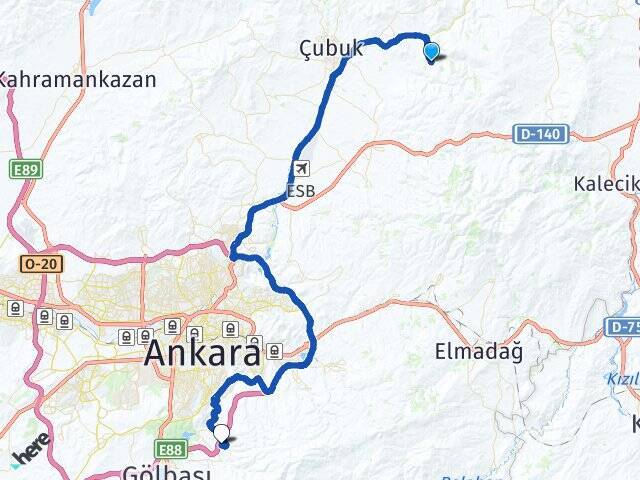Kapaklı Yıldırım Beyazıt Üniversitesi Arası Kaç Km - Yol Tarifi
