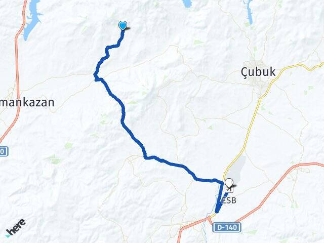 Karataş Esenboğa Havalimanı Arası Kaç Km - Yol Tarifi