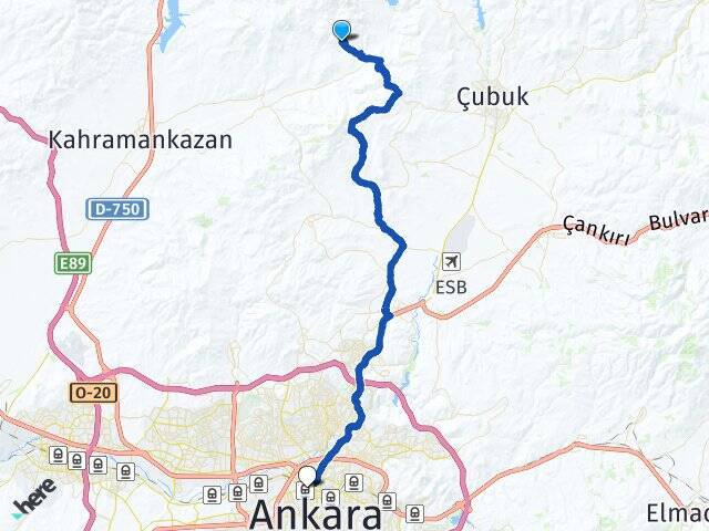 Kavaklı Ankara Tren Garı Arası Kaç Km - Yol Tarifi