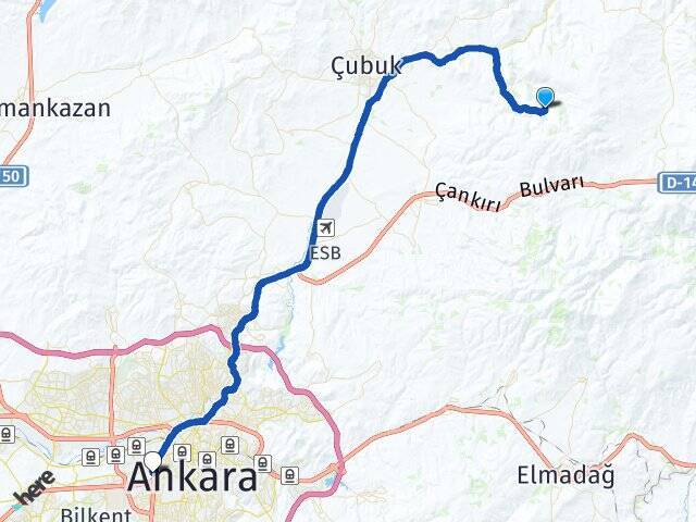 Küçükali Ankara AŞTİ Otogarı Arası Kaç Km - Yol Tarifi