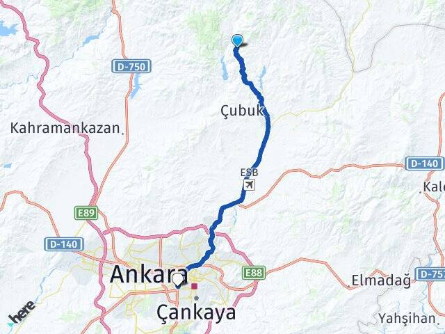 Kuruçay Ankara AŞTİ Otogarı Arası Kaç Km - Yol Tarifi