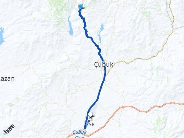 Kuruçay Esenboğa Havalimanı Arası Kaç Km - Yol Tarifi