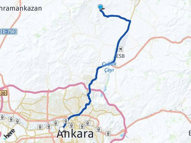 Kutuören Ankara AŞTİ Otogarı Arası Kaç Km - Yol Tarifi