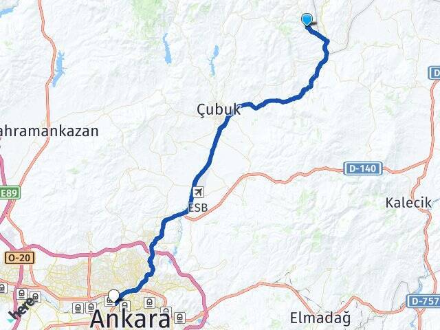 Meşeli Gazi Üniversitesi Arası Kaç Km - Yol Tarifi