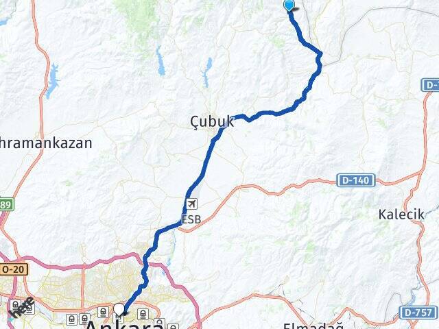 Sarısu Ankara Tren Garı Arası Kaç Km - Yol Tarifi