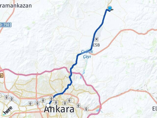 Sünlü Ankara AŞTİ Otogarı Arası Kaç Km - Yol Tarifi