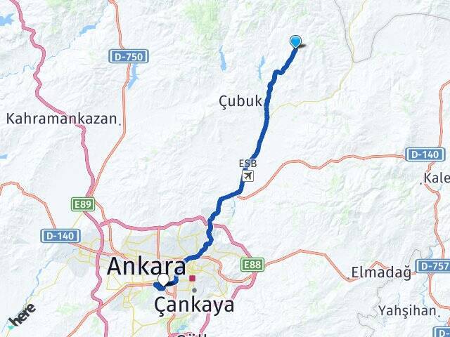 Susuz Orta Doğu Teknik Üniversitesi (ODTÜ) Arası Kaç Km - Yol Tarifi