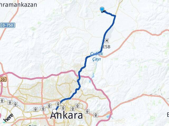 Yazır Ankara AŞTİ Otogarı Arası Kaç Km - Yol Tarifi
