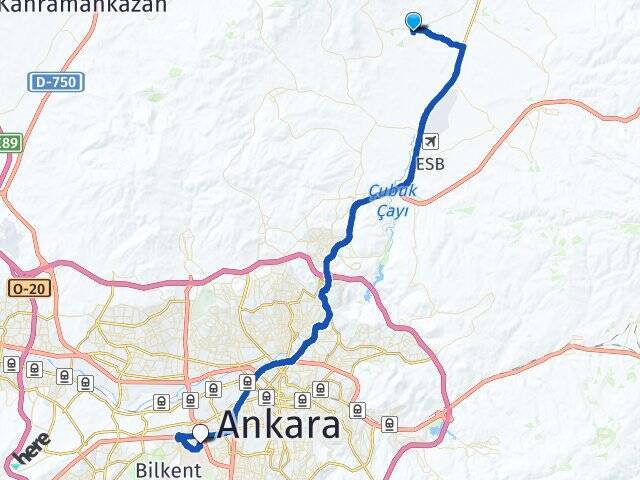 Yazır Orta Doğu Teknik Üniversitesi (ODTÜ) Arası Kaç Km - Yol Tarifi