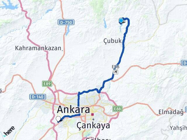 Yazlıca Başkent Üniversitesi Arası Kaç Km - Yol Tarifi