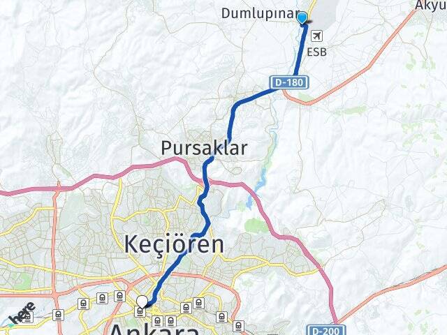 Yenice Ankara Tren Garı Arası Kaç Km - Yol Tarifi