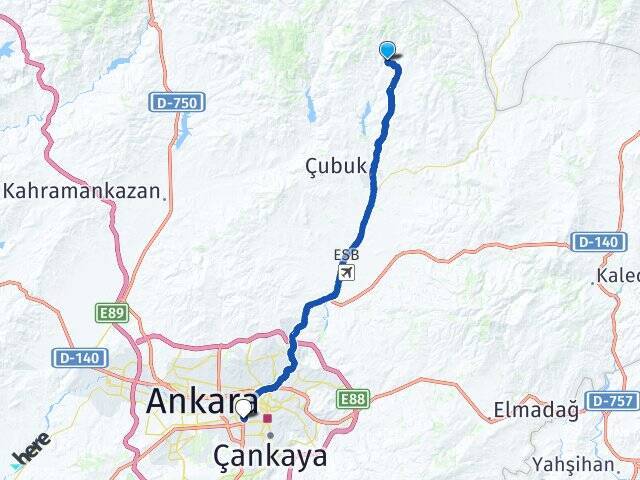 Yukarı Çavundur Ankara AŞTİ Otogarı Arası Kaç Km - Yol Tarifi