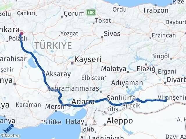 Ankara Derik Mardin Arası Kaç Km - Yol Haritası