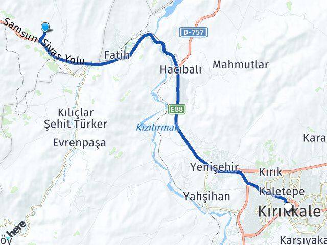 Kayadibi Kırıkkale Arası Kaç Km - Yol Tarifi